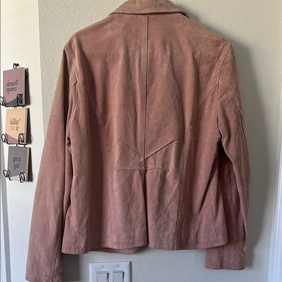 Wilsons Leather MAXIMA Dusty RoseSoft Leather Suede Jacket Size X-Large EUC - Picture 5 of 6